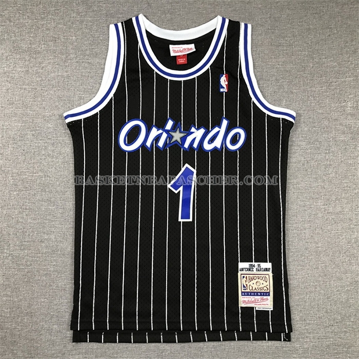 Maillot Enfant Orlando Magic Penny Hardaway NO 1 Mitchell & Ness 1994-95 Noir